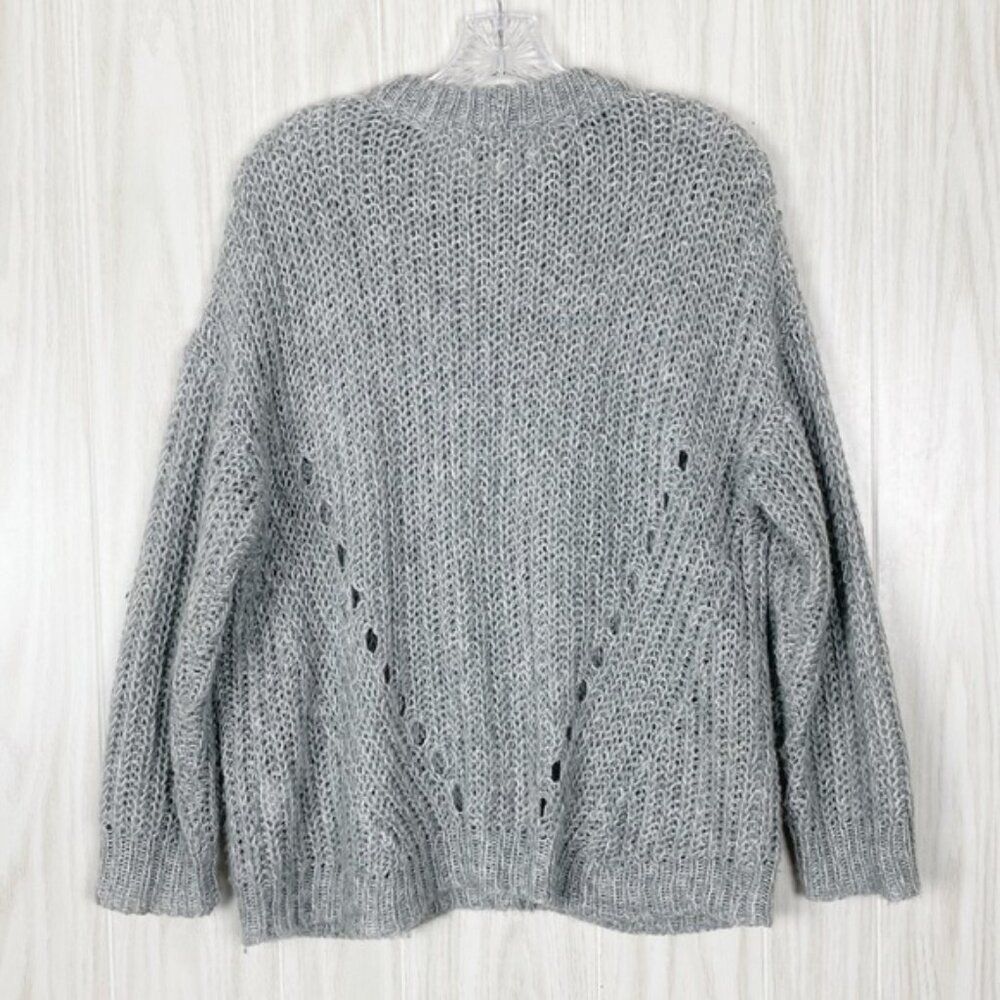 American Eagle | Grey Knit Pullover Sweater Size … - image 2